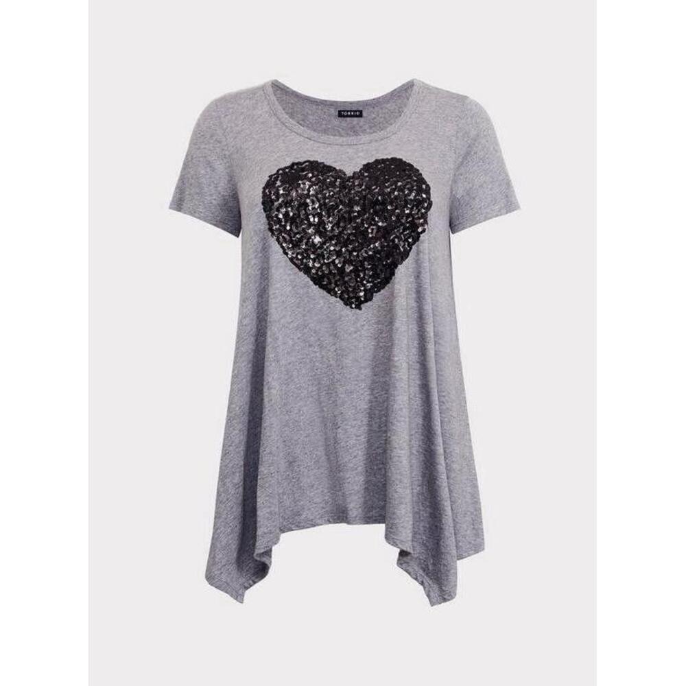 Torrid Heritage Slub Handkerchief Hem Tee 1X - Picture 4 of 9